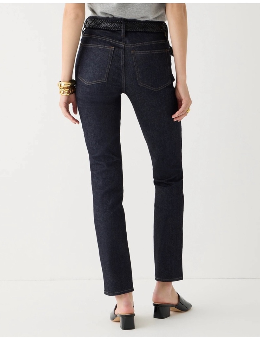 J. Crew Tall Mid-Rise Vintage Slim Straight Jean in Dark Wash, Size 30T - Picture 2 of 8